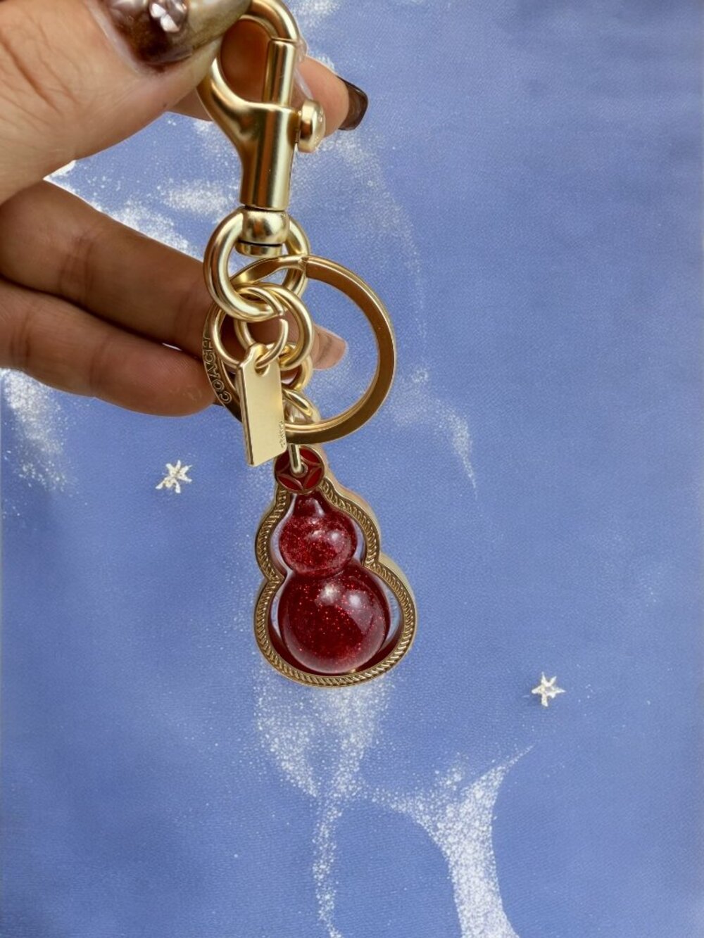 🌸Coach Elegant Red and Gold Keychain - Picture 6 of 8